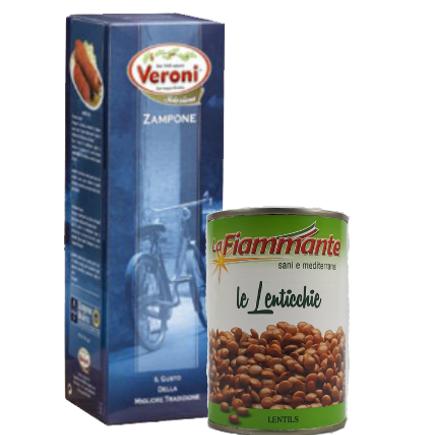 Picture of New Years Eve Bundle 4 - Zampone 1kg + Fiammante Lentils 400g