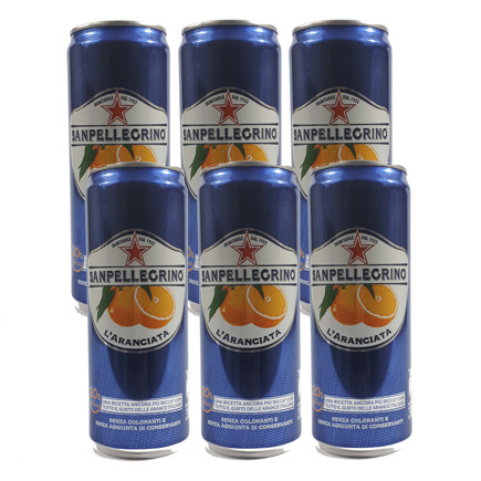 Picture of San Pellegrino Aranciata/Orange Cans Multipack (6x330ml)