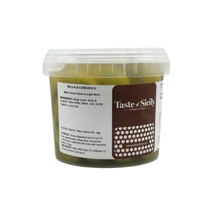 Picture of Taste Of Sicily Bella Di Cerignola Green Olives (1Kg)