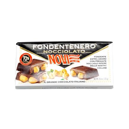 Picture of Novi Extra Bitter Chocolate Bar With Whole Hazelnuts (130g)