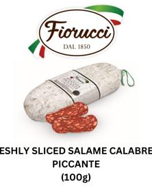 Picture of Fiorucci Freshly Sliced Calabrese Salami (100g)(vacuum Packed)