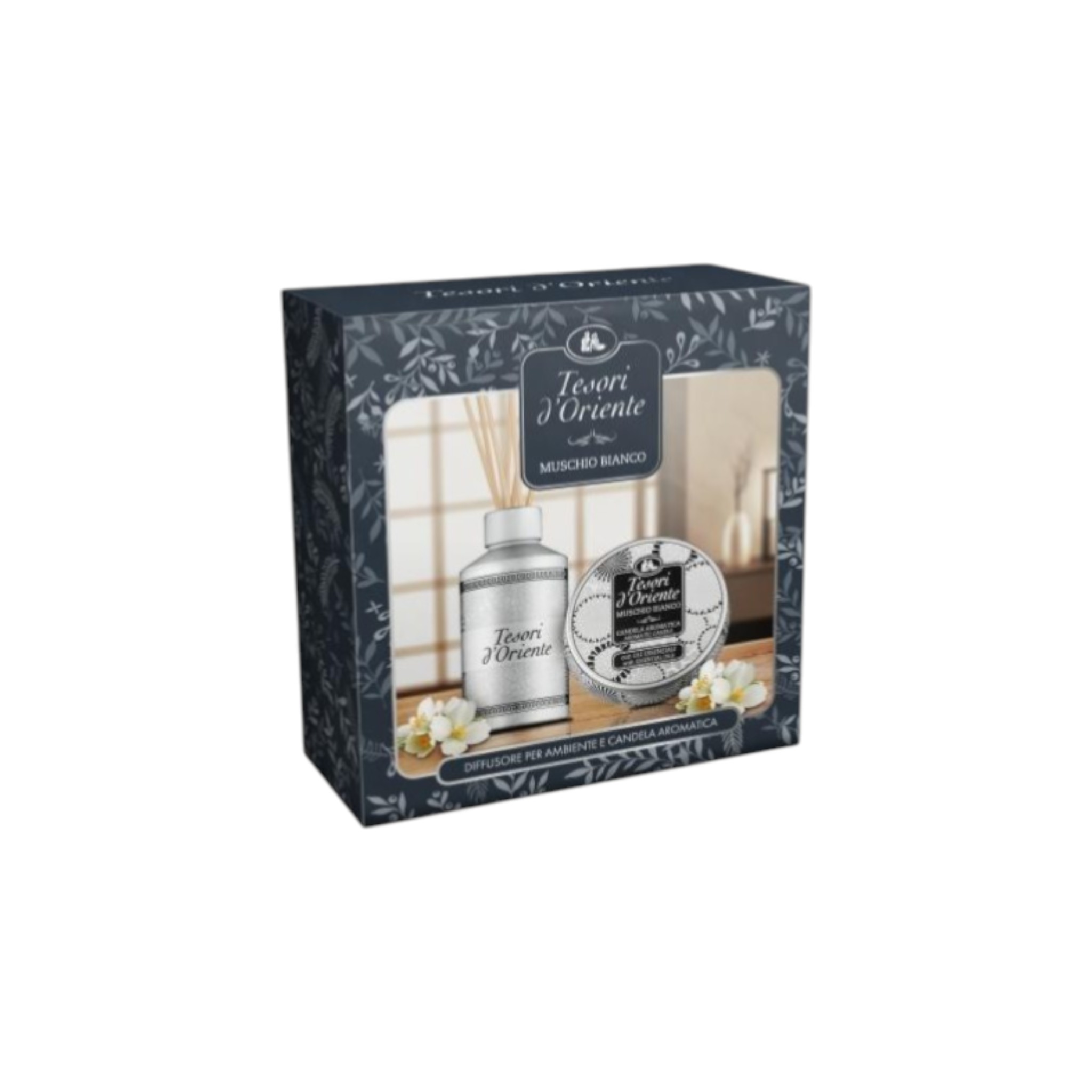 Picture of Tesori D'oriente Diffuser And Candle  Muschio Bianco Gift Set